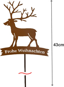 Roststecker Rentier 43cm x 20cm / Frohe Weihnachten Advent Elch